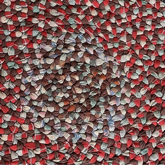 Handcrafted Bohemian Multicolour Braided Round Rug - Picture 4 of 10